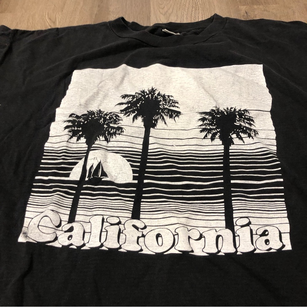 Vtg 90’s Ritz California T-shirt Black Faded Men’s Large Single Stitch - Picture 3 of 5
